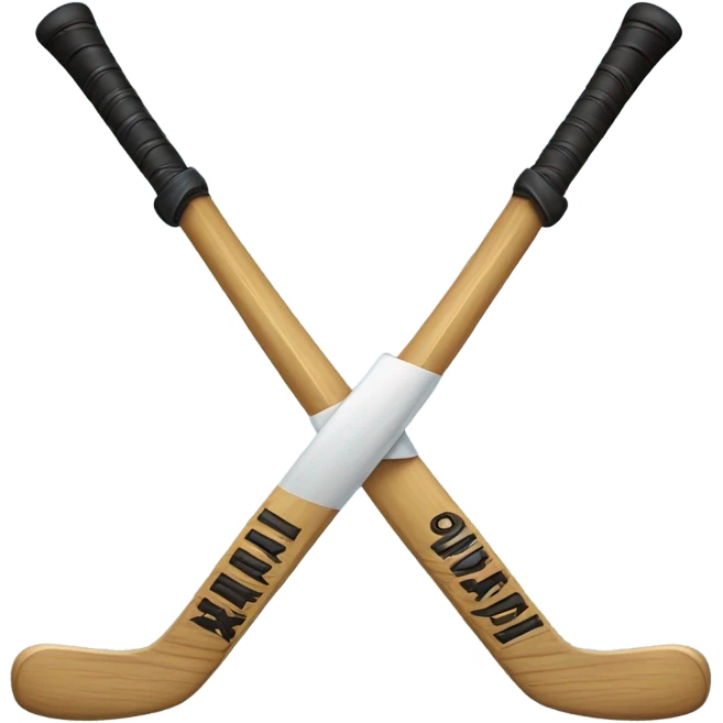 hockey sticks crossing swords emoji