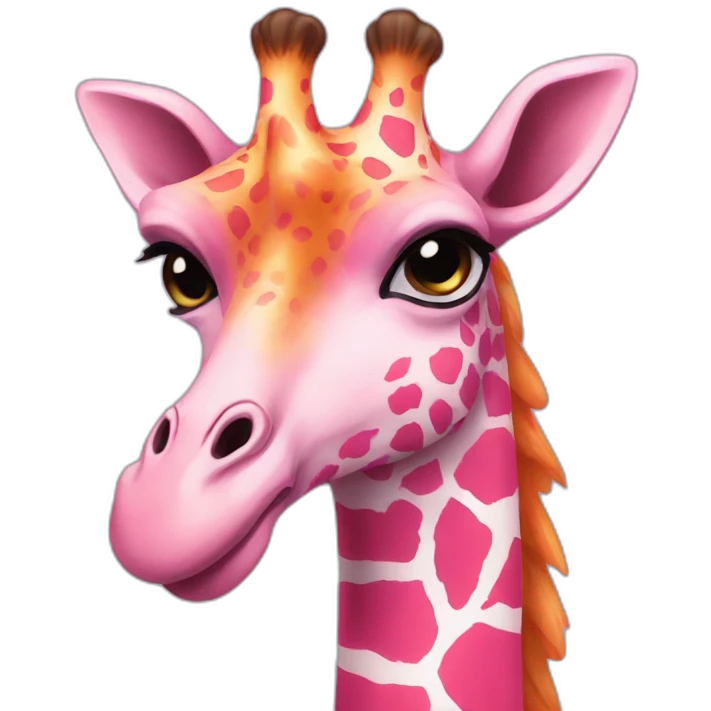 Flamingogiraffe perfection  emoji