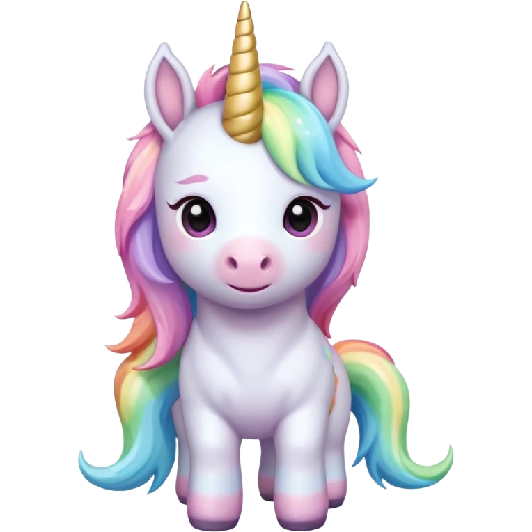 baby unicorn, chibi full body emoji