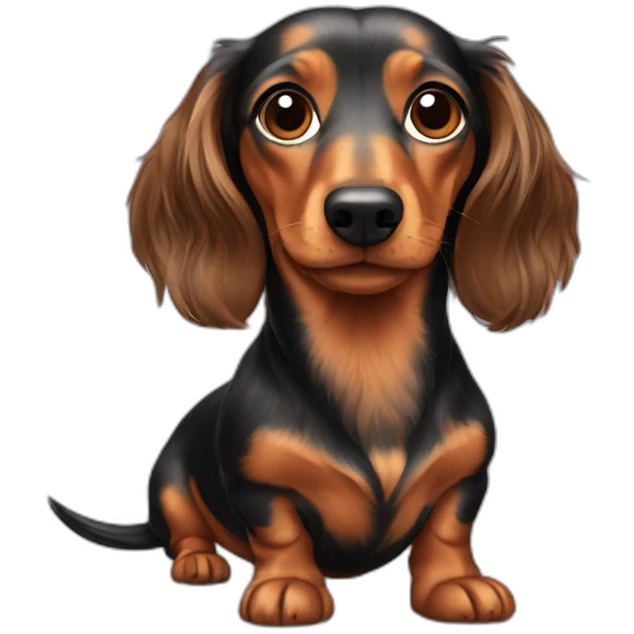 dachshund spotted long hair emoji