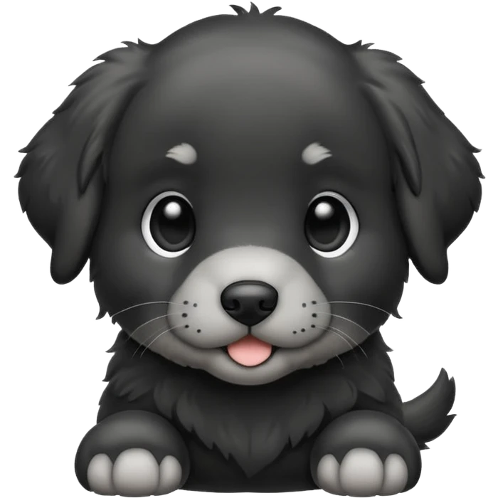 black and grey retriever puppy emoji