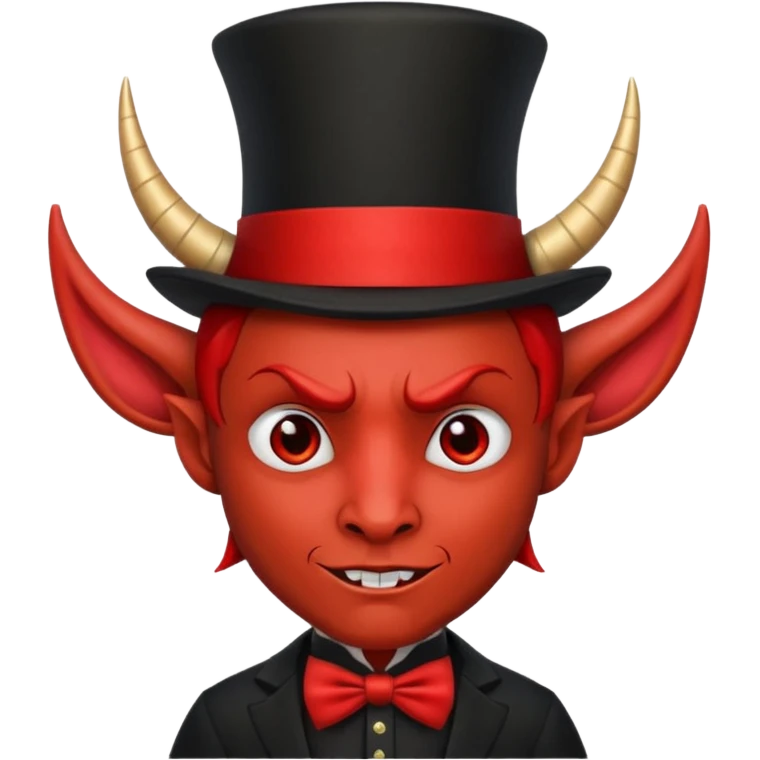 Devil with black top hat emoji