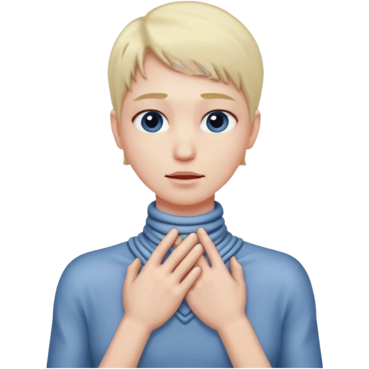 Hands around neck  emoji