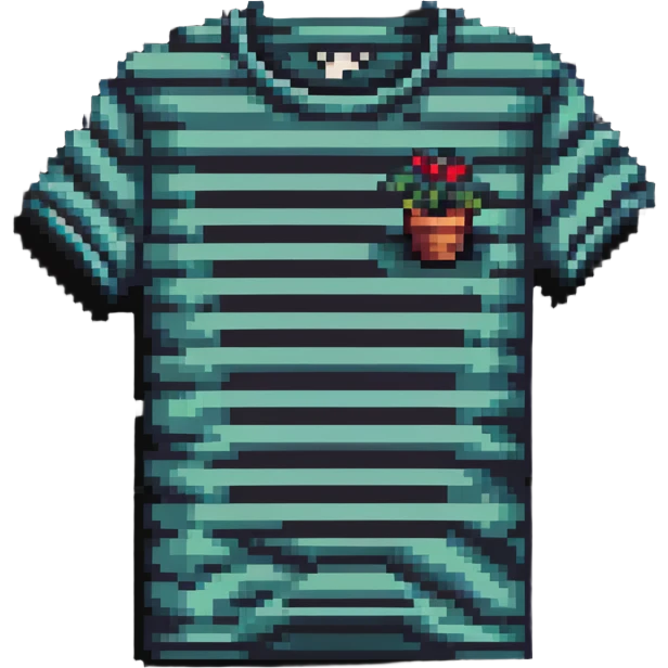 striped t-shirt emoji