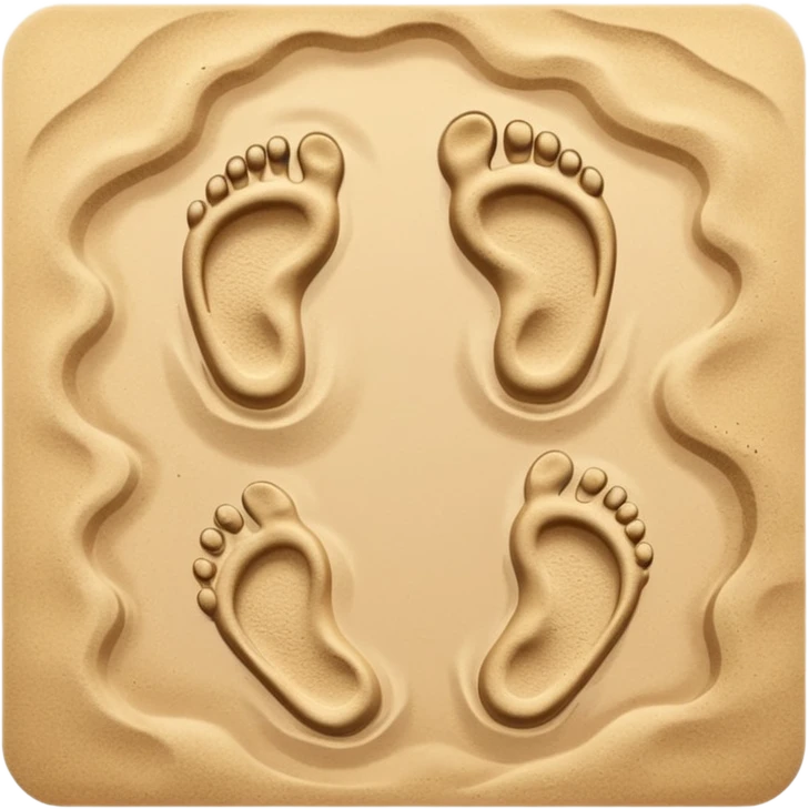 two footprints: child and adult emoji