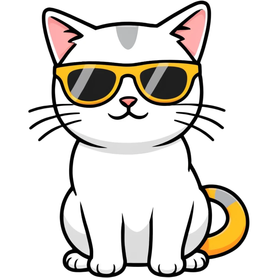 Cat with sunglasses emoji