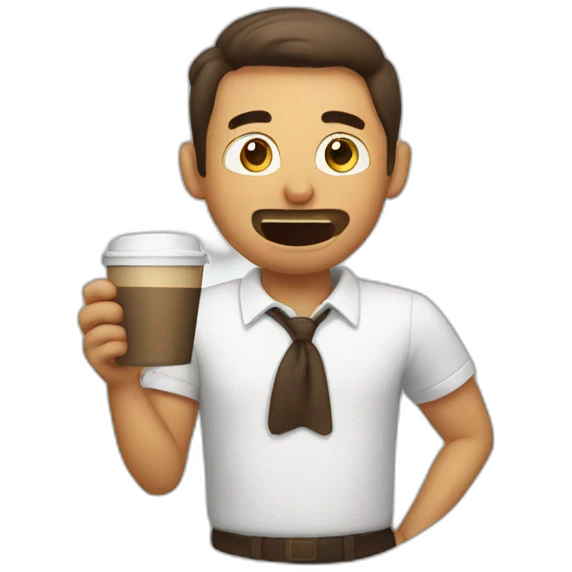 man spitting his coffee emoji