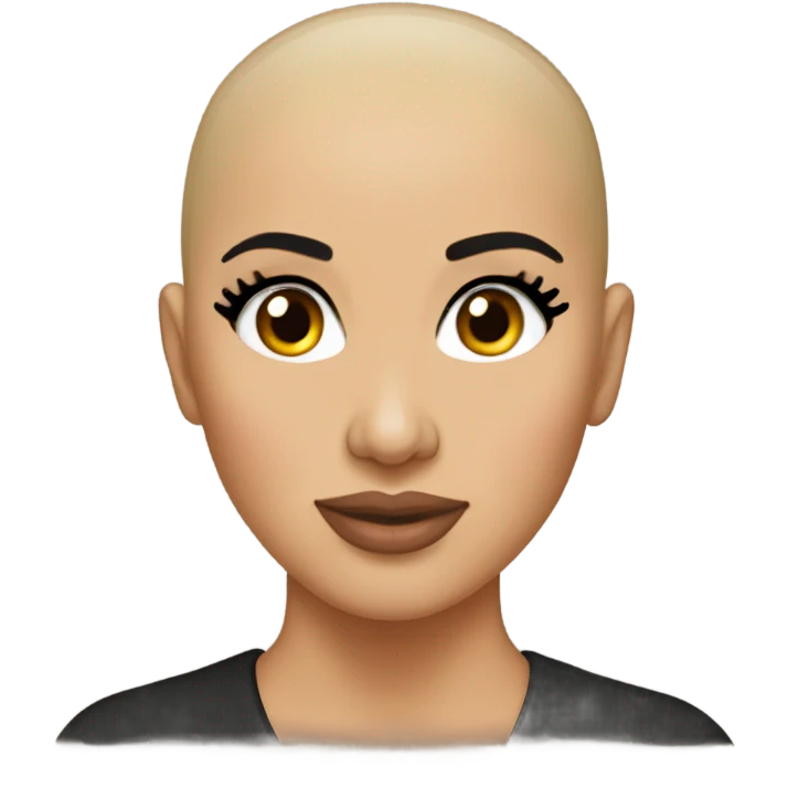 Kim kardashian bald from the front emoji