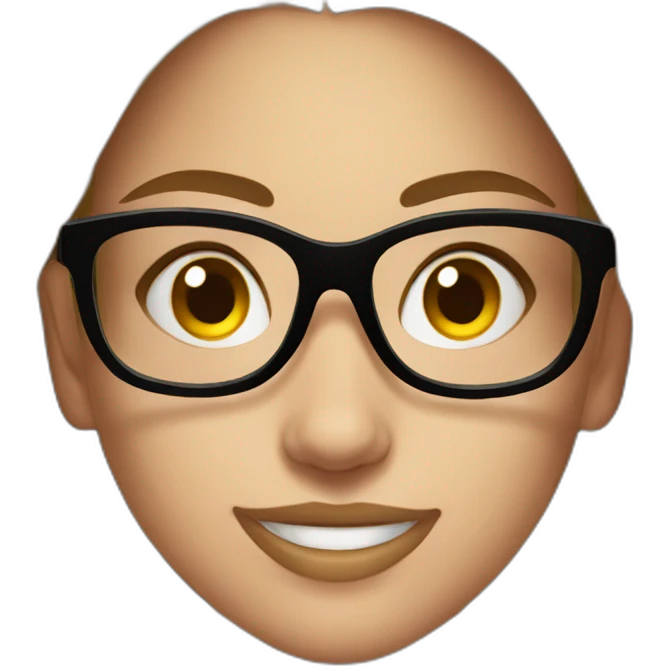 Beautiful girl do athletics with glasses  emoji