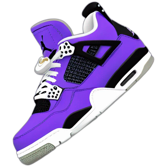 jordan 4 purple and black emoji