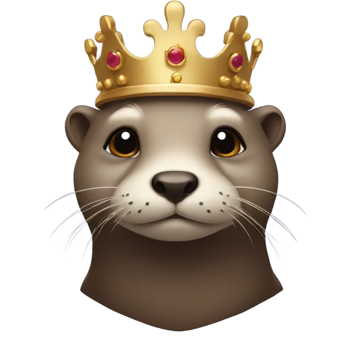 Otter wearing a crown emoji