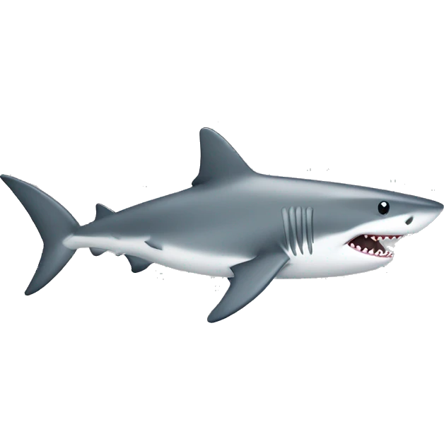Shark with a top grey emoji