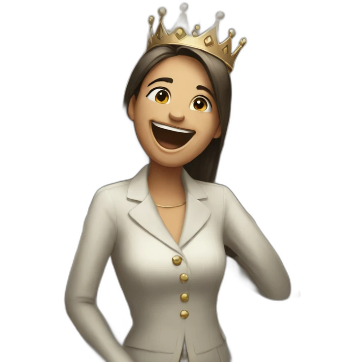 chess queen laughing evily emoji