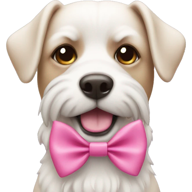 Dog with pink bow emoji