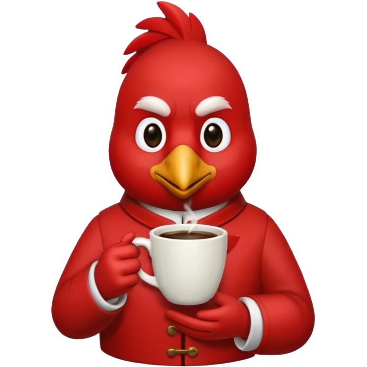 cardinal a cup of coffee emoji