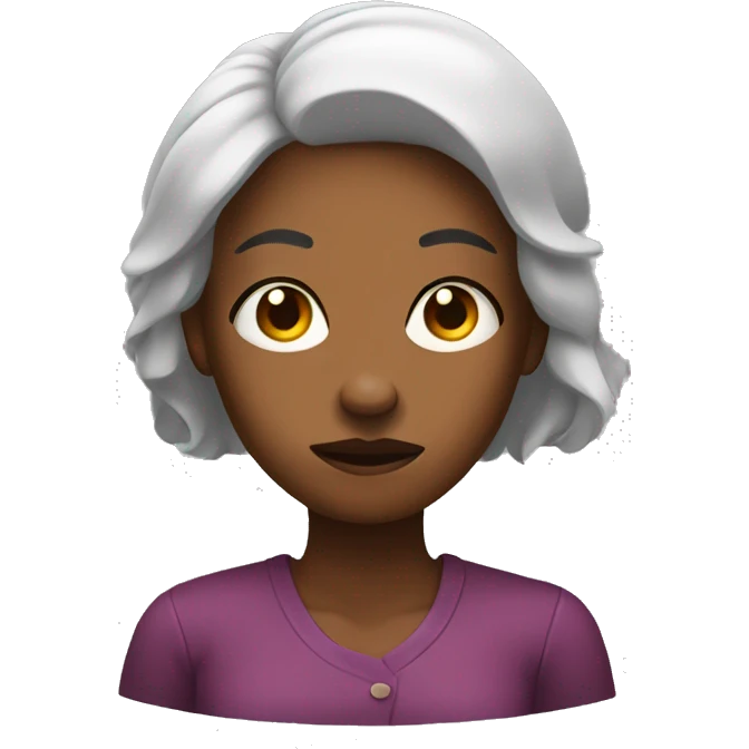 Annoyed black woman with shrugging hands emoji