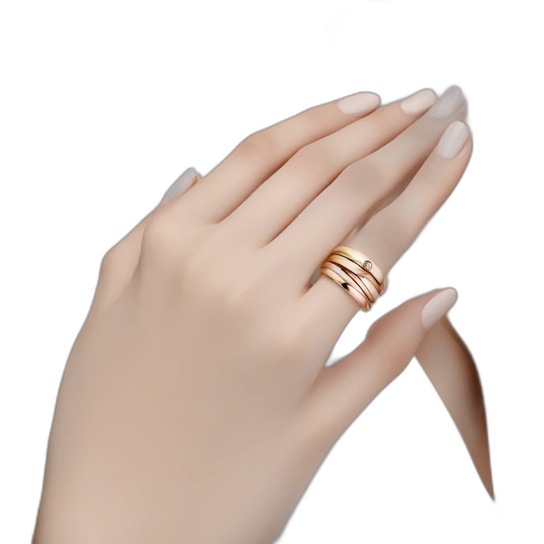 Cartier Trinity ring gold rose gold white gold emoji