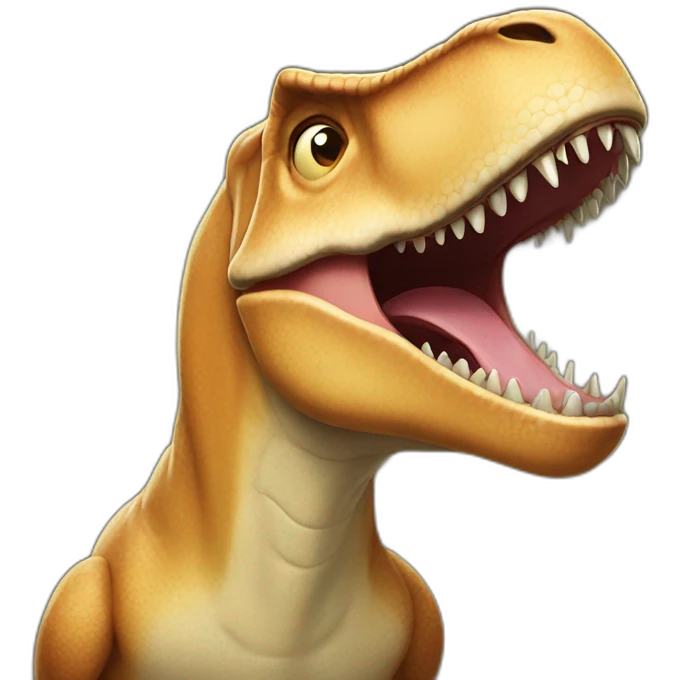 T rex laughing emoji