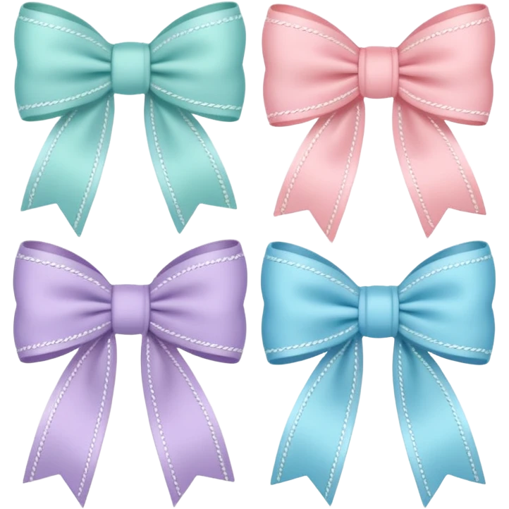 Pastel laces and bows emoji