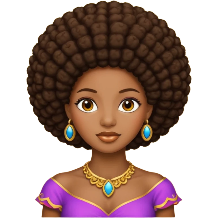 afro princess emoji