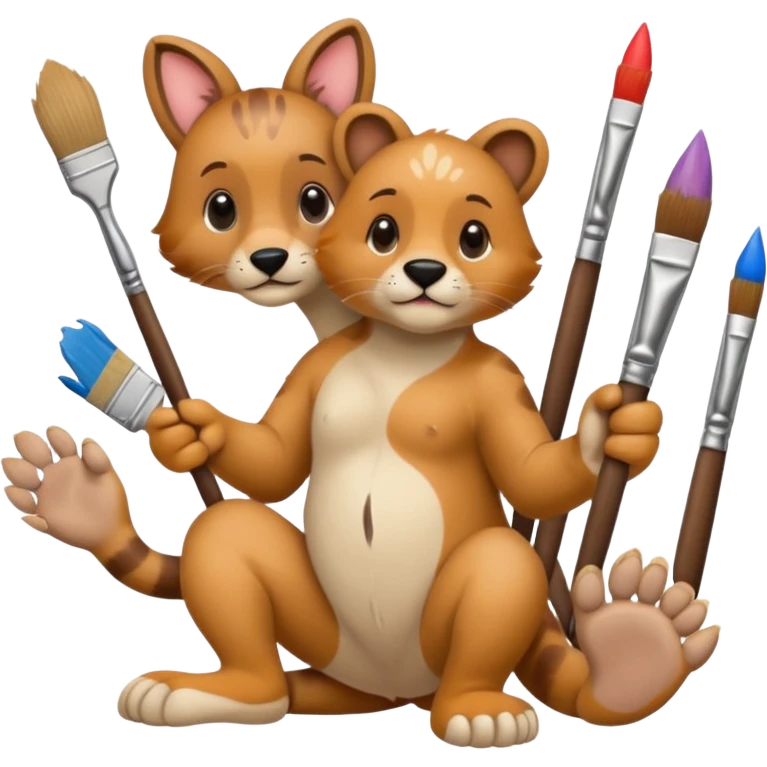aniamls as painter emoji