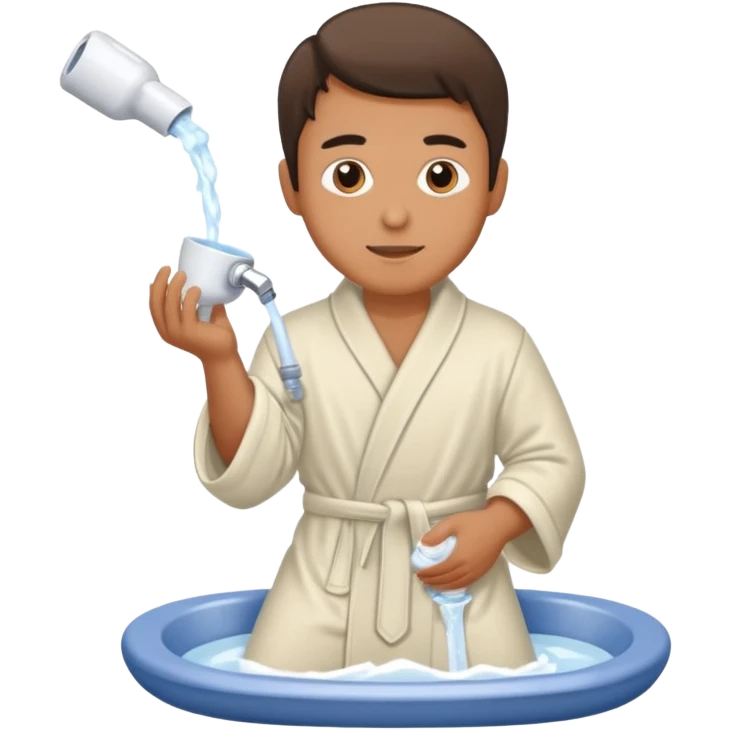 Man using Bidet emoji