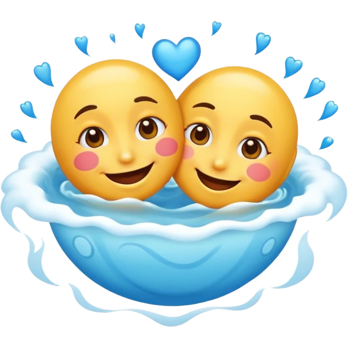 An emoji that's feeling a whirlpool of happiness. Blushing and feeling in love. Grinning and smiling and making a kissy face. Something sweet and perfect to send to someone you love. Not a familiar love something deep and profound. Something unique. emoji