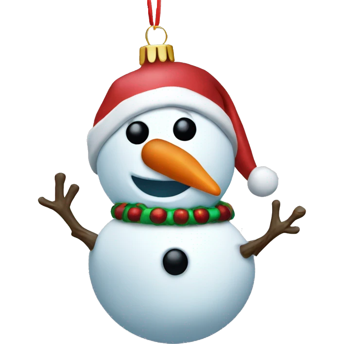  Christmas ornament with olaf emoji