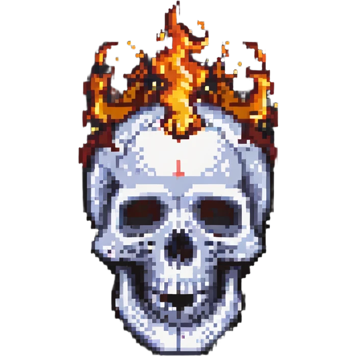 skull with flames emoji