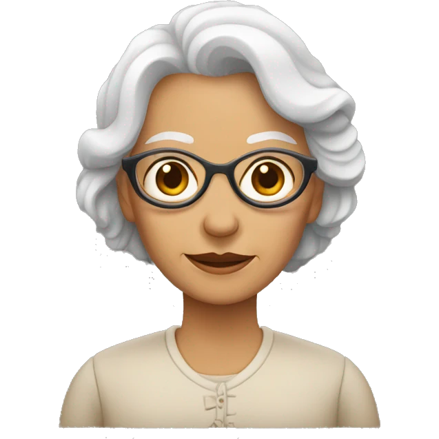 mujer vieja con ojeras  emoji