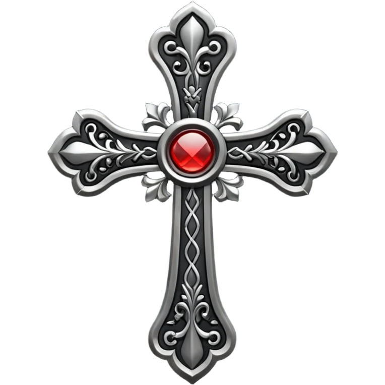 medieval cross black emoji