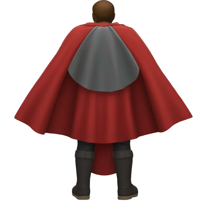 red hero cape back view emoji