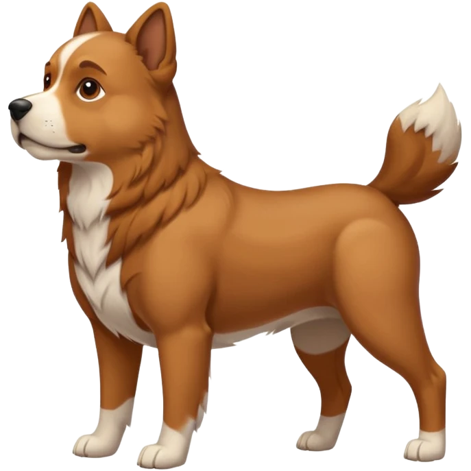Dog with big ass emoji