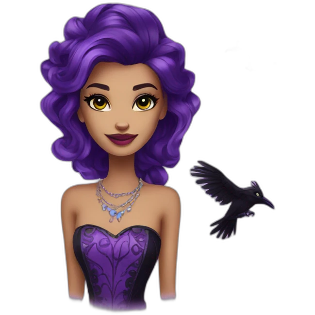 Raven Queen from ever after high emoji