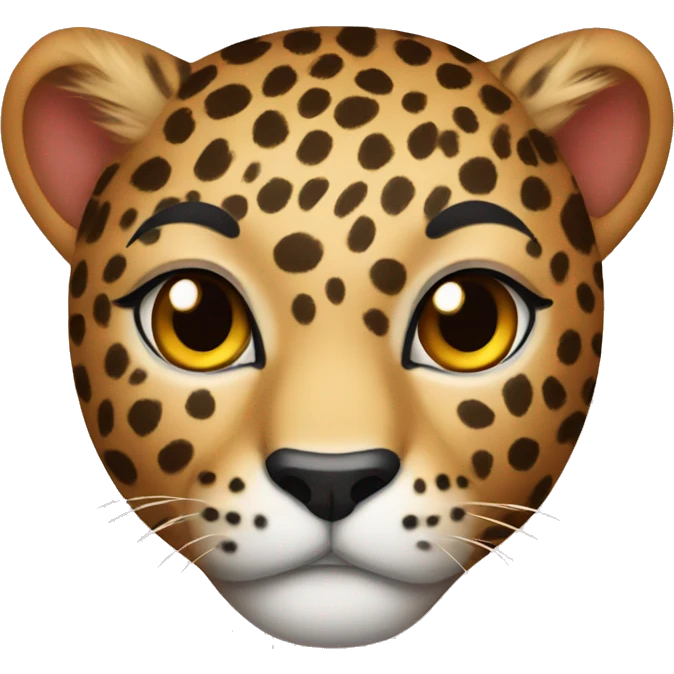 Leopard wearing a bow headband  emoji