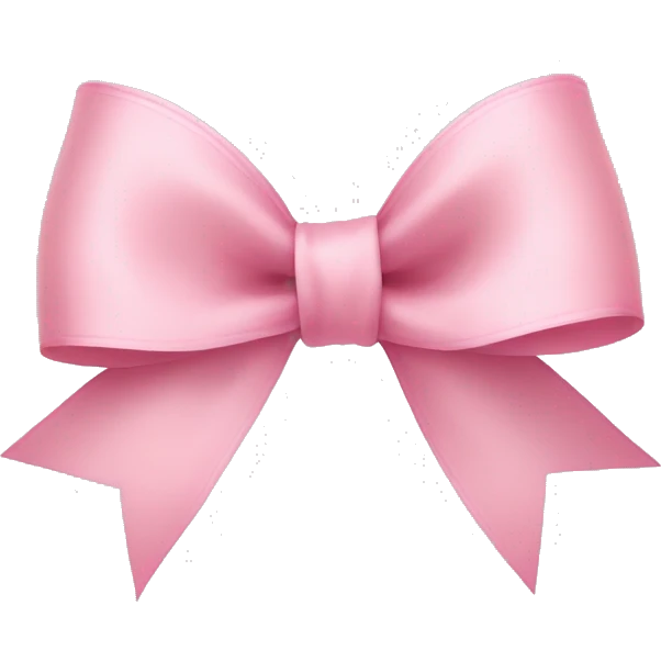 light pink ribbon bow emoji