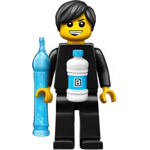 lego figurine with powerade bottle emoji