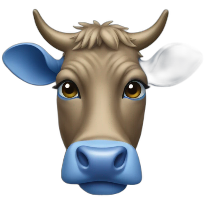 blue cow emoji