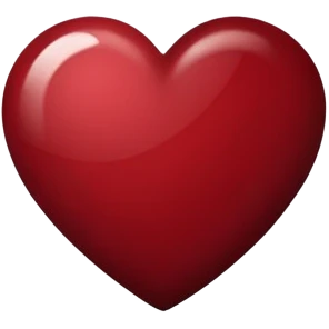 Mahogany-red maroon-red heart shape emoji