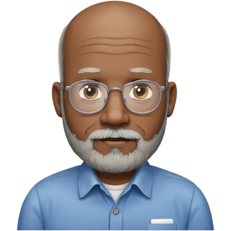 Balding old-middle-aged black office man I.T. Supervisor emoji