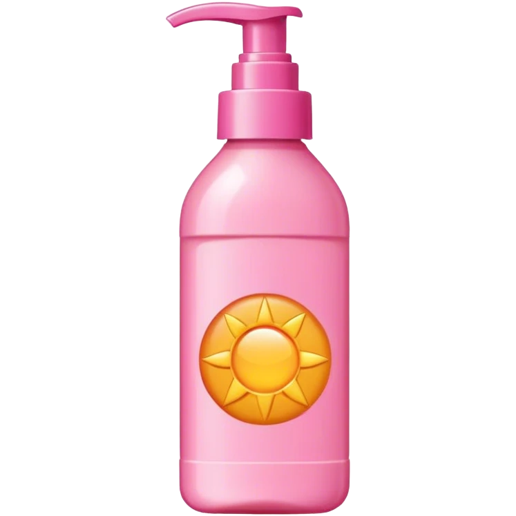 suntan lotion pink bottle  emoji