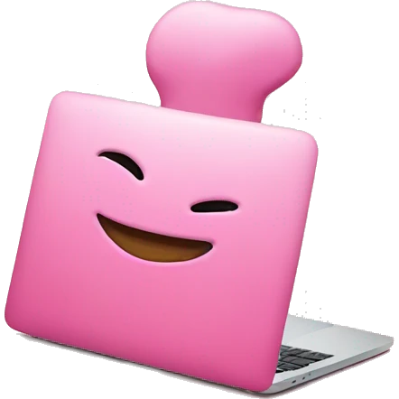 Pink satisfied MacBook  emoji