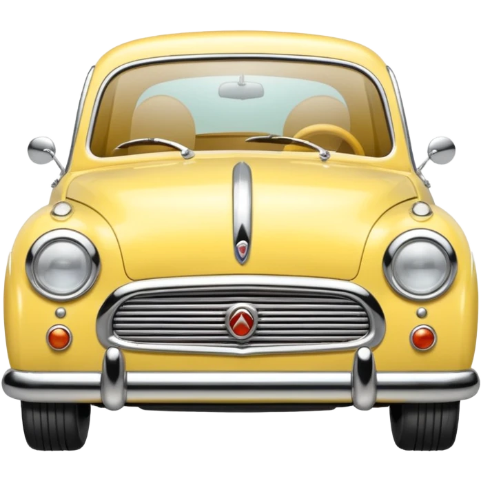 light yellow small retro car front emoji