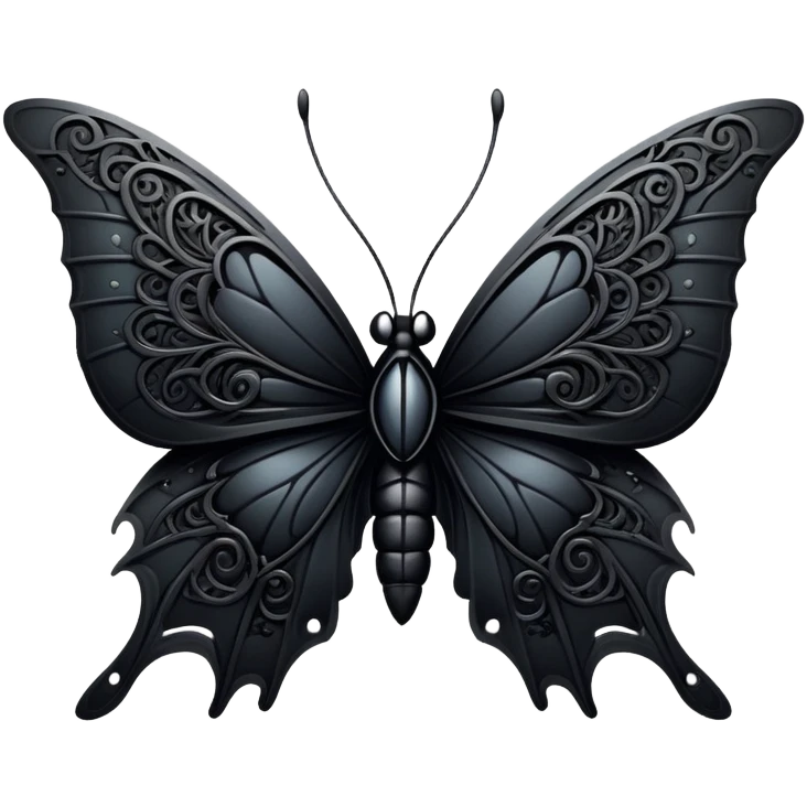 Edgy Gothic Badass Cool Butterfly emoji
