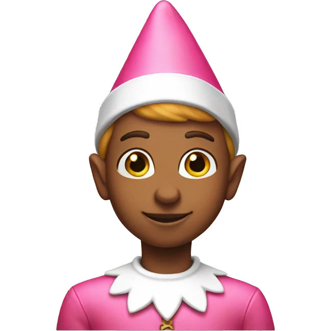 Pink elf on the shelf emoji