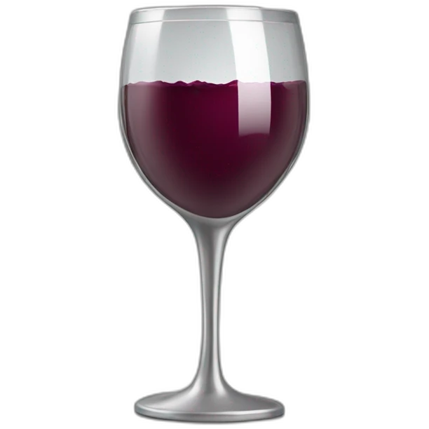 wine glass covered in tinfoil with wrinkles emoji