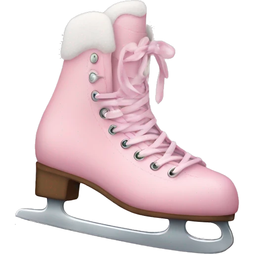 pastel pink ice skates emoji