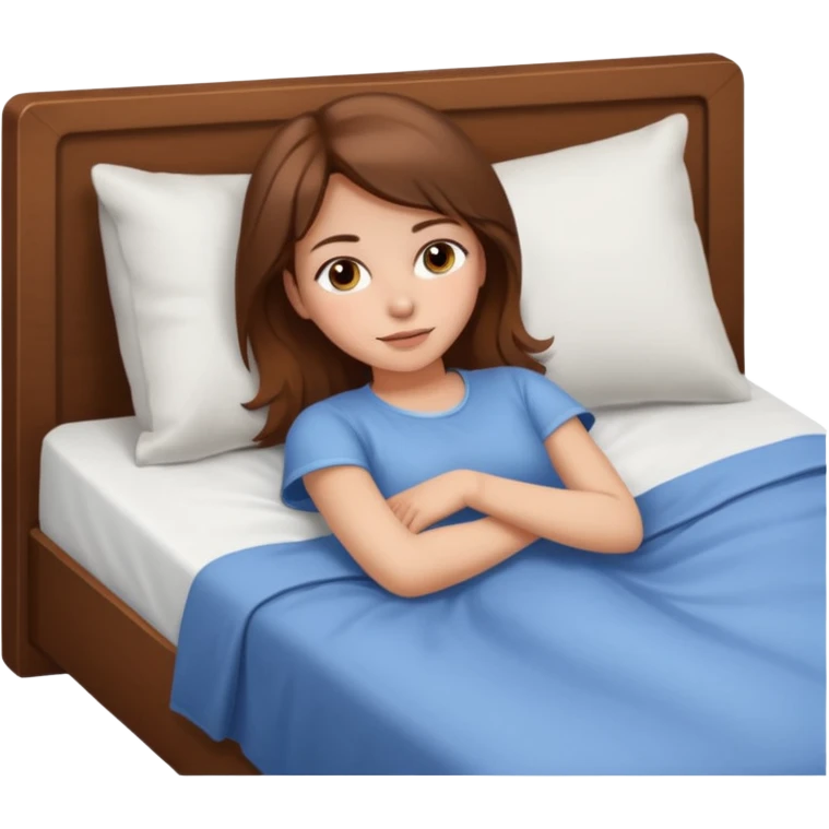lying on bed brown hair girl emoji