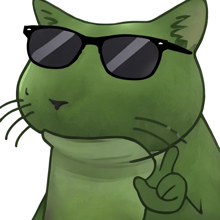 Cat with sunglasses emoji