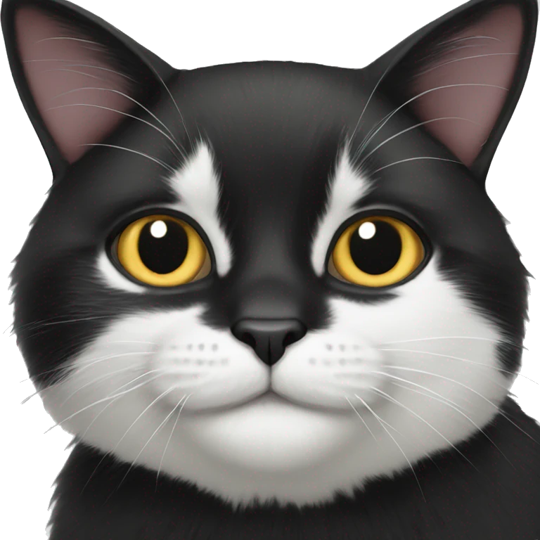 black and white cat emoji